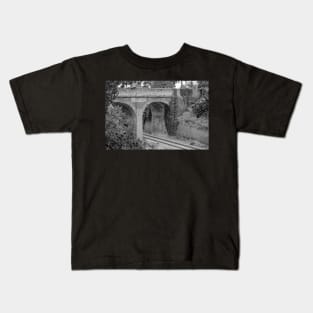 Brick built bridge over the railway line in rural Norfolk Kids T-Shirt